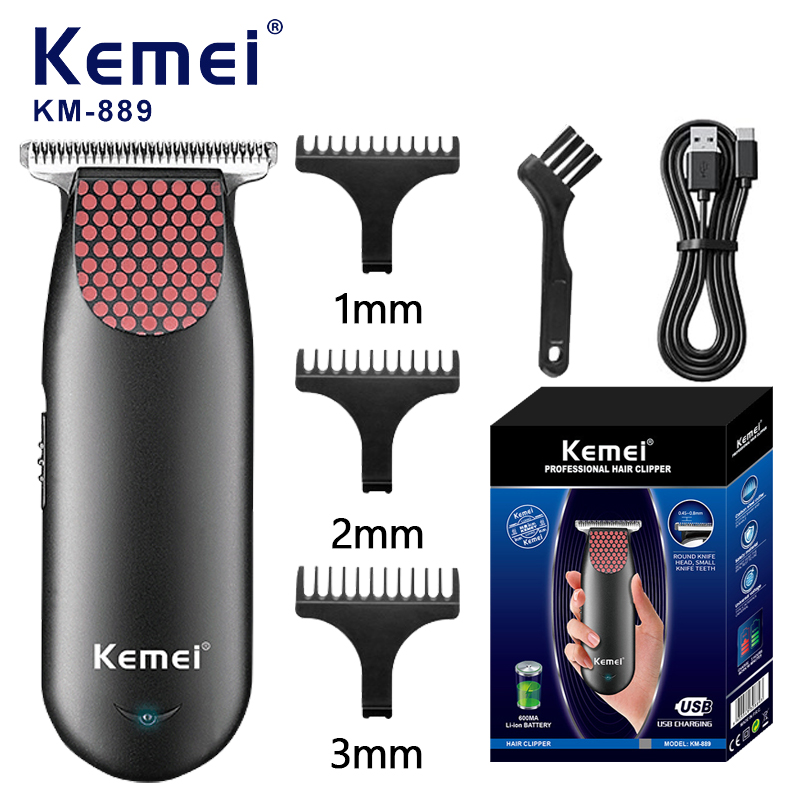 Mens Grooming Box - Kemei 889 Professioneller kabelloser Taschen-Haarschneider, kompakter