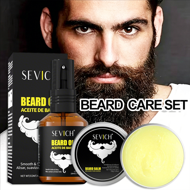 Men'S Grooming Gift Set - Bartpflege-Set für Männer: Bartöl, Bartcreme, Bartwachs