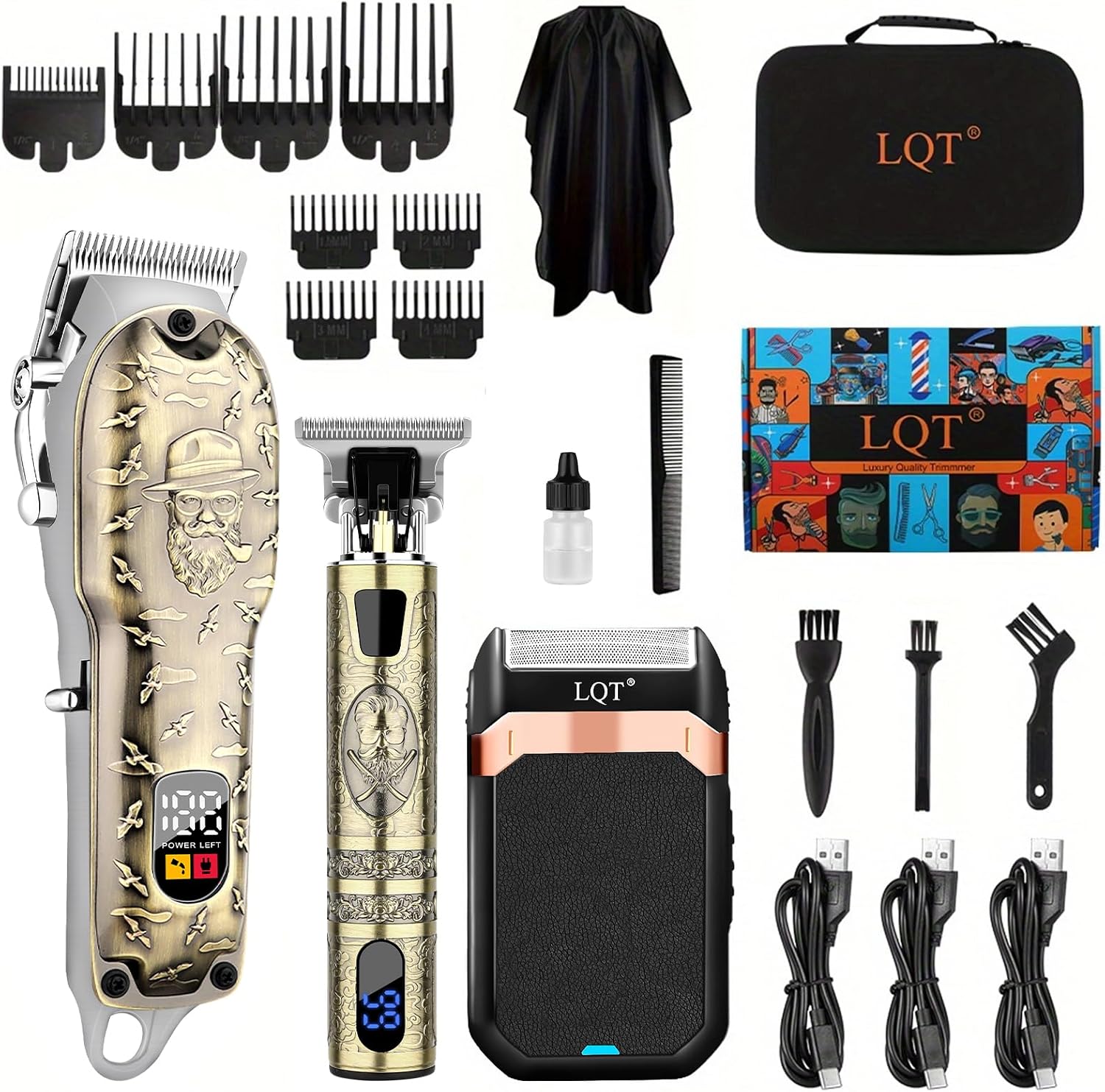 Men'S Grooming Images - Kabelloses Haarschneidemaschinen-Set für Männer, LED-Display, professioneller