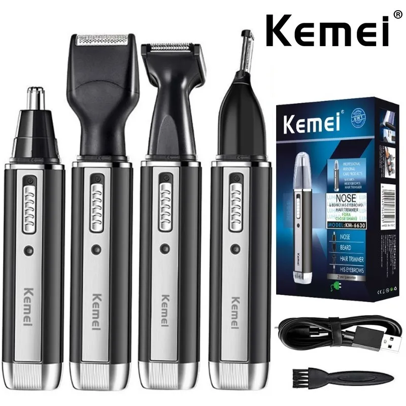Men'S Grooming Electric Trimmer - Kemei 4-in-1-Trimmer für Männer, elektrischer Nasen-