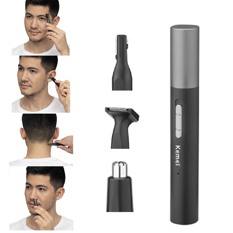 Men'S Grooming Electric Trimmer - Kemei Pro Wiederaufladbarer Nasenhaartrimmer-Stift Bartpflege-Set Elektrischer