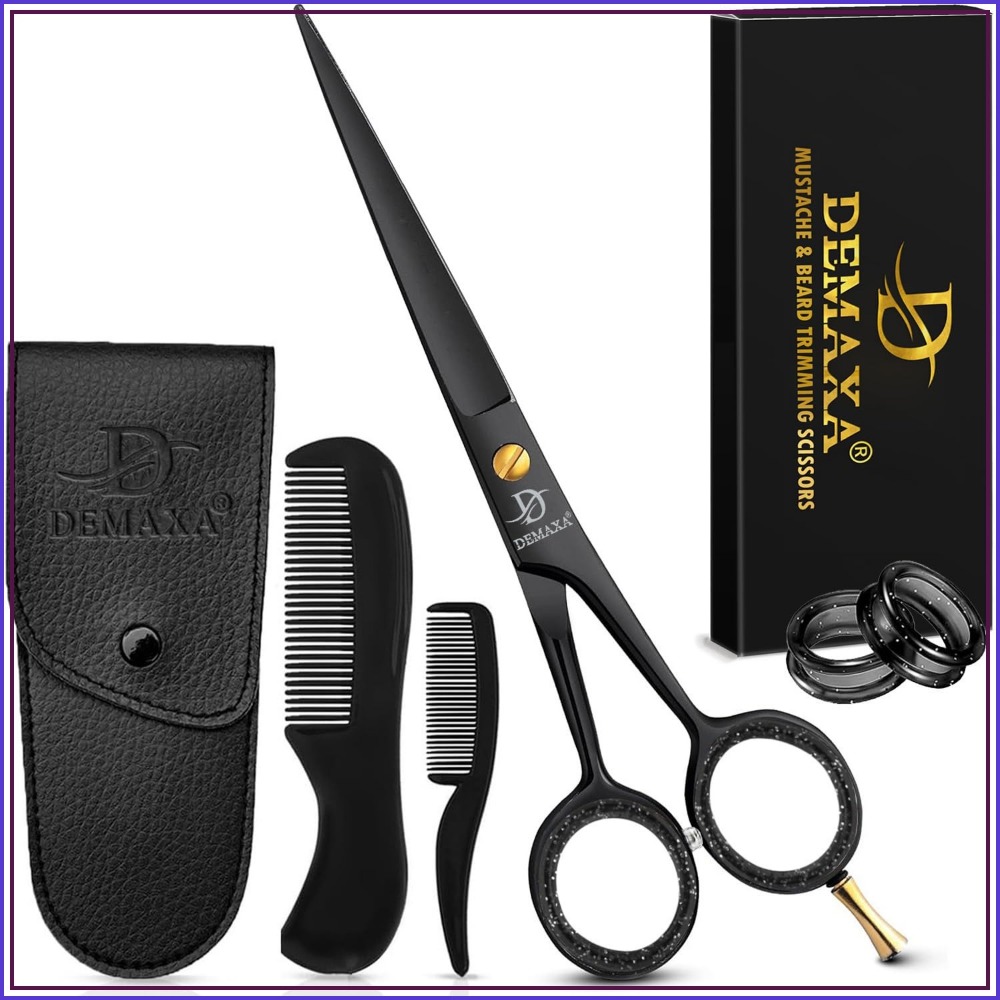 Men'S Grooming Images - 5-Zoll Profi-Bartschere für Männer mit Kamm