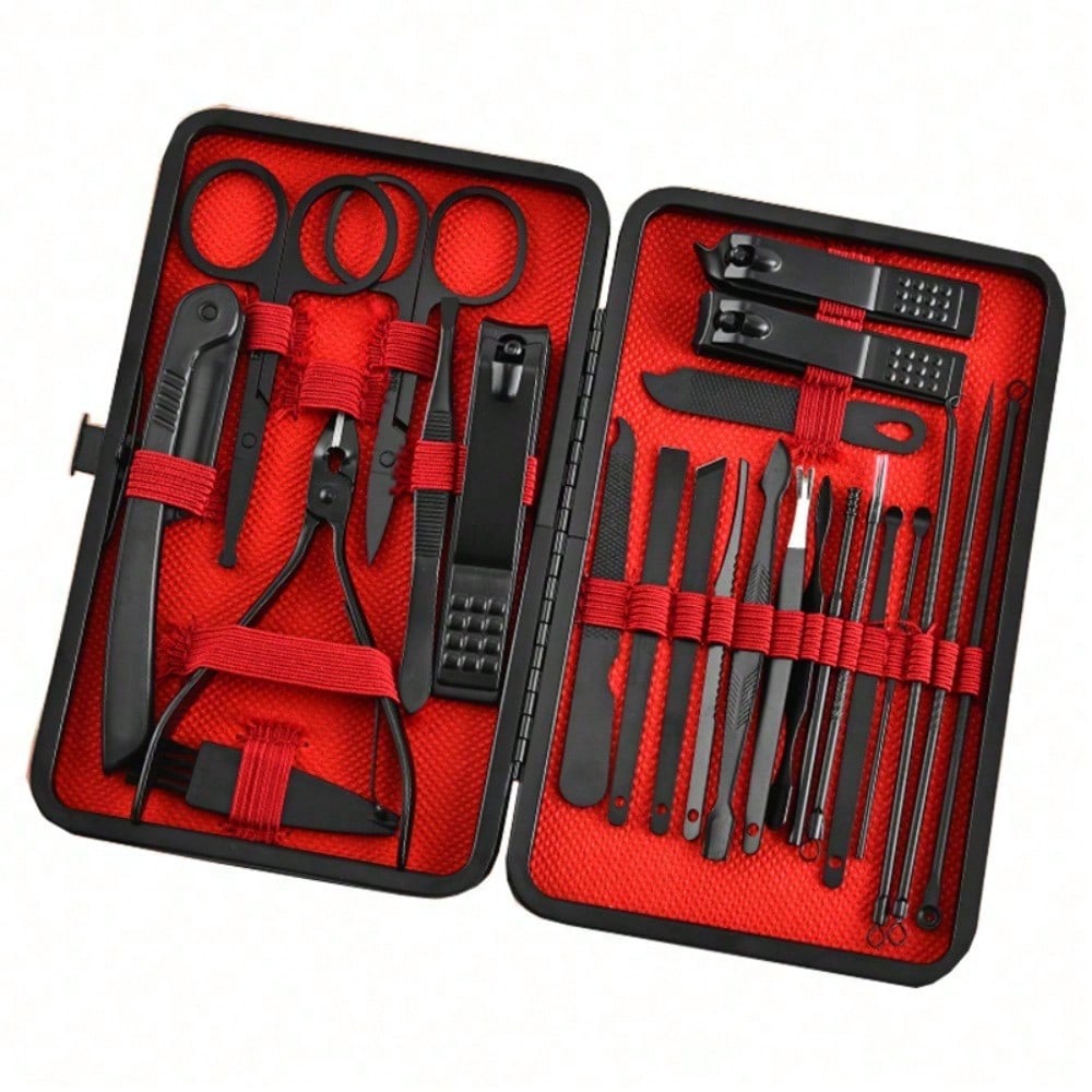Mens Grooming Box - 8/24-teiliges professionelles Maniküre- und Pediküre-Set, Premium-Nagelknipser-Set