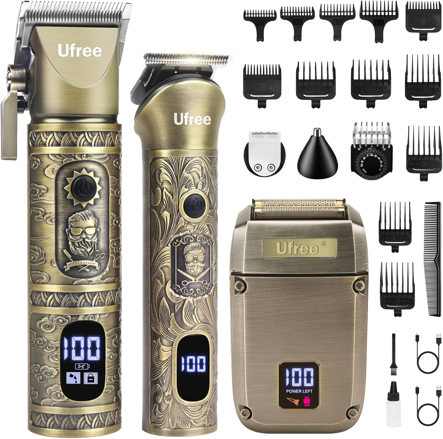 Men'S Grooming Images - Bartschneider Haarschneidemaschine für Männer, Kabelloser Elektrorasierer-Set