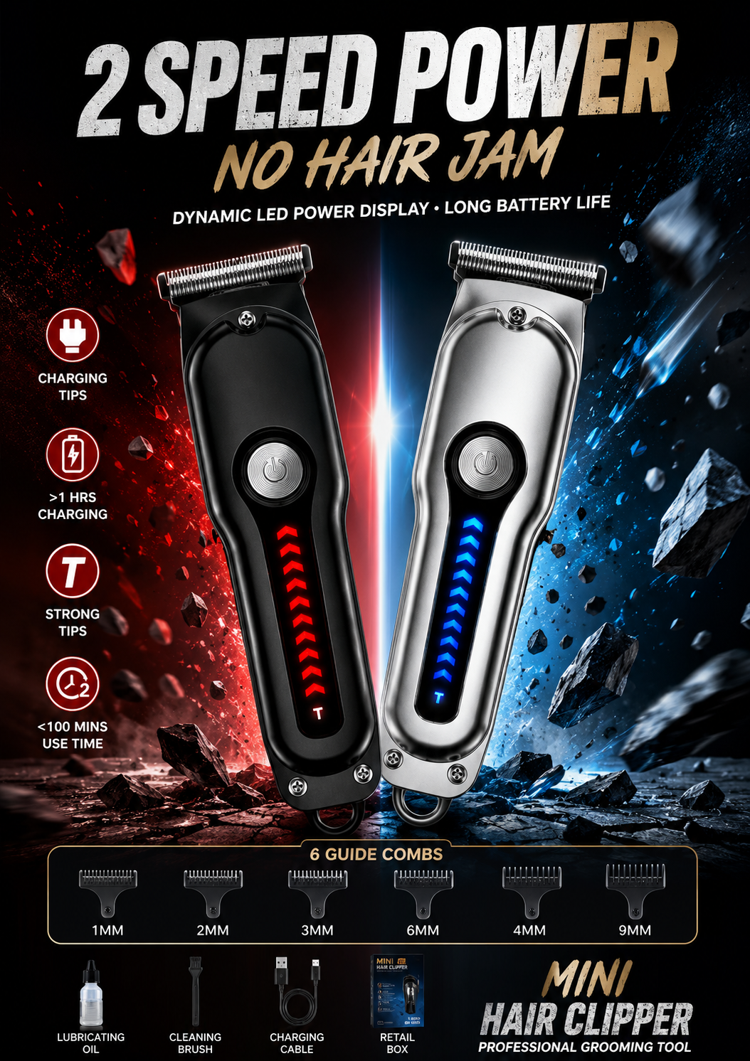 Men'S Grooming Electric Trimmer - 2026 Generation-2, Elektrischer Haarschneider Mini T-Blade