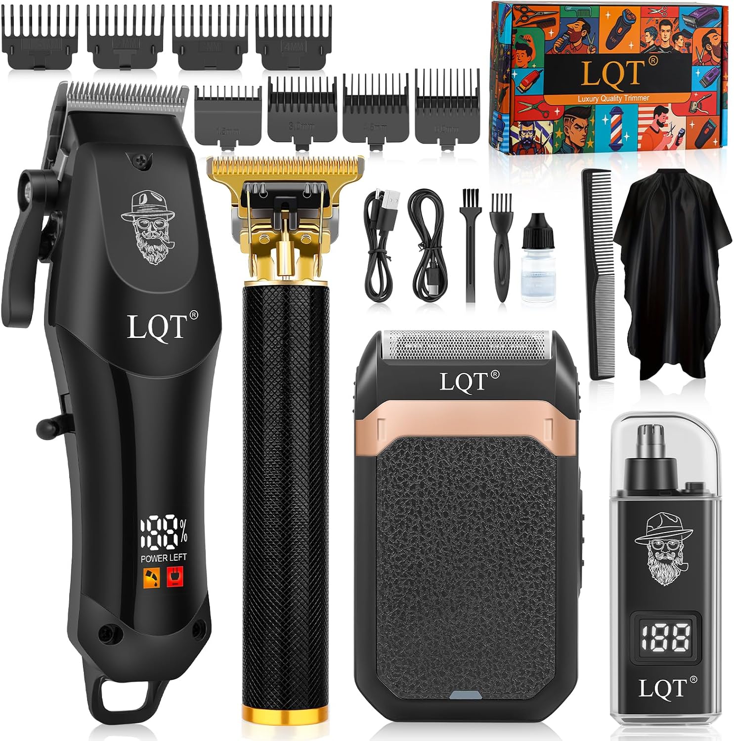 Men'S Grooming Images - 4-in-1 Kabelloses Pflegeset für Männer: Haarschneider,