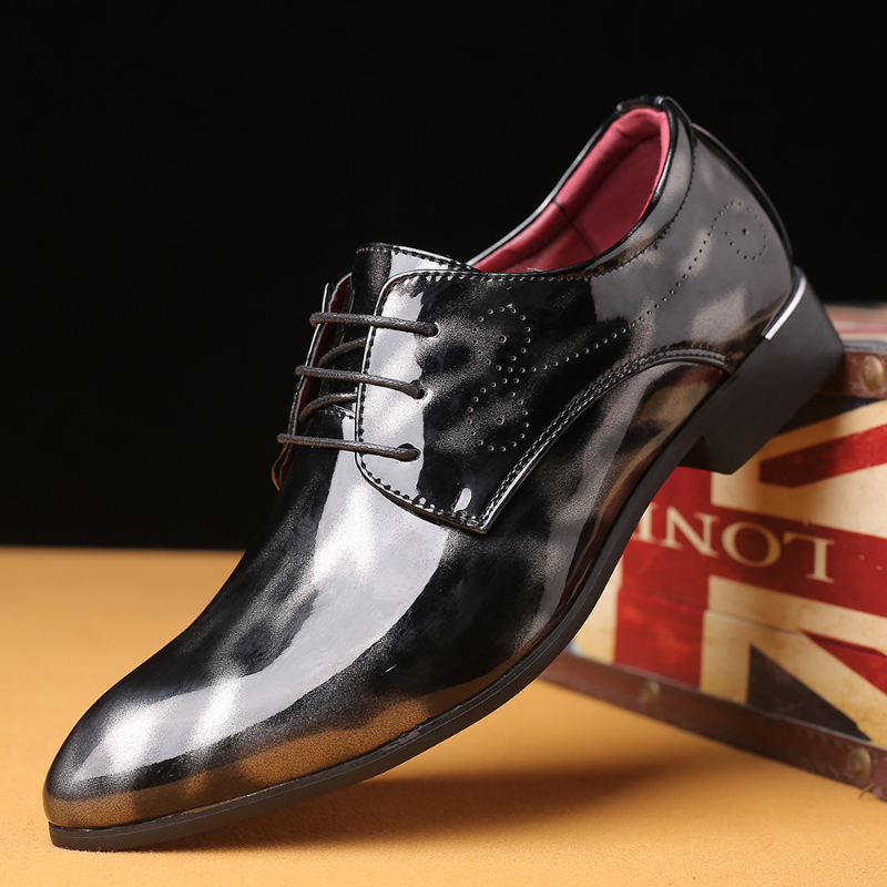 Weinrote Lackleder-Spitzschuhe – Men'S Grooming Oxford Bewertung und Preis