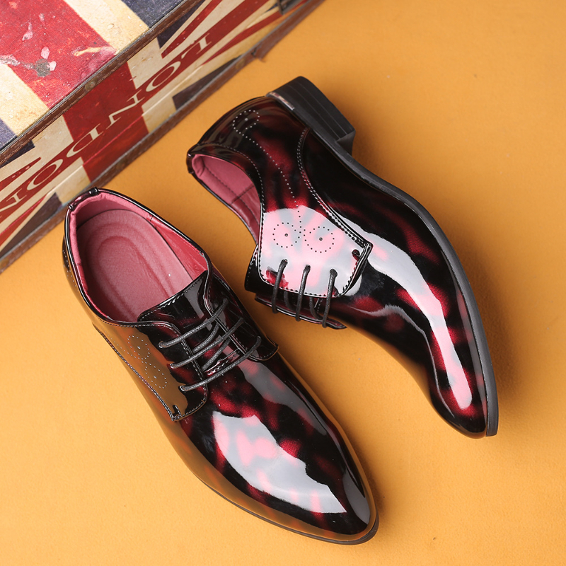 Weinrote Lackleder-Spitzschuhe – Men'S Grooming Oxford Bewertung und Preis