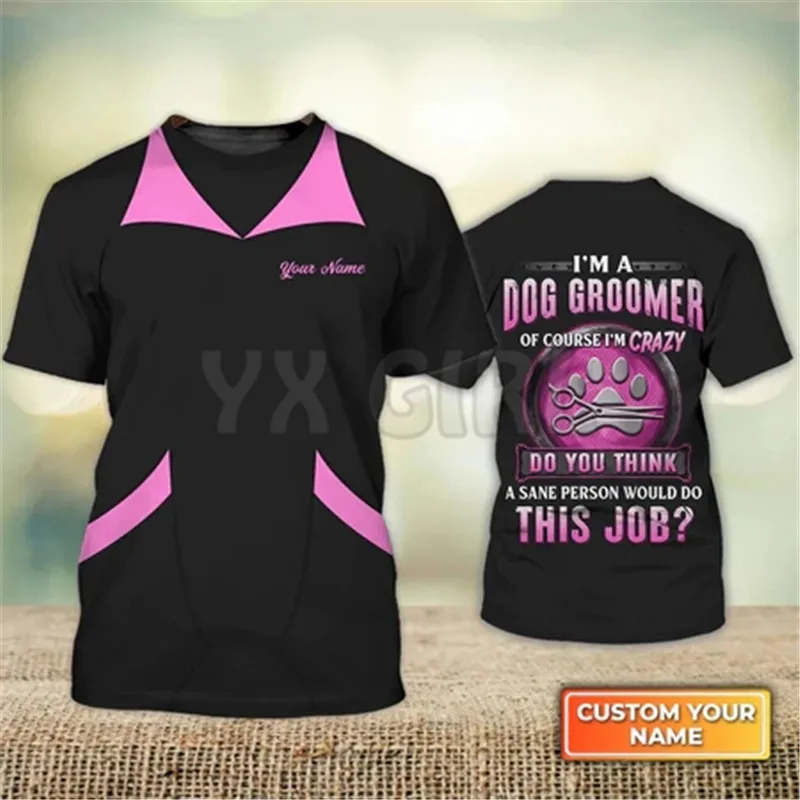Sommer-Hundegroomer 3D-T-Shirt – Men'S Grooming Salon Bewertung und Preis