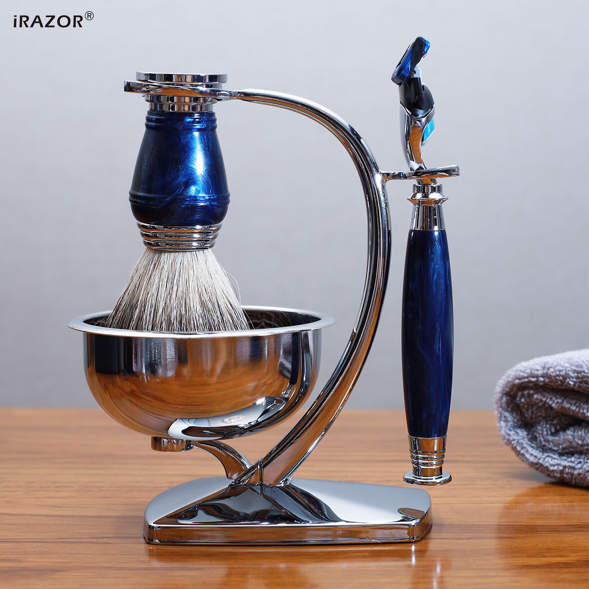 iRAZOR Royal Blue Luxus-Rasier – Mens Grooming Kit Gift Set Bewertung und Preis