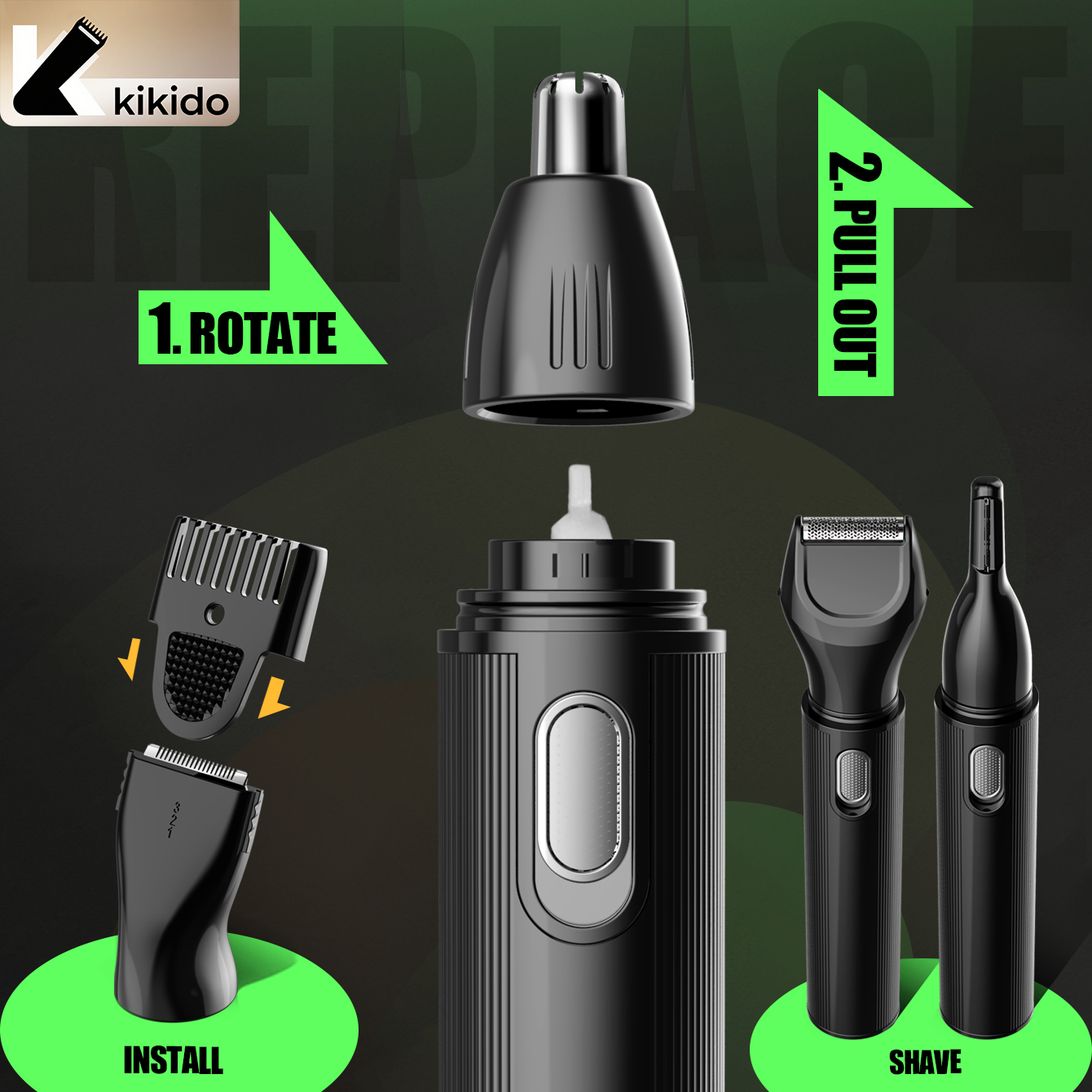 KIKIDO 4-in-1 Nasenhaartrimmer – Men'S Grooming Electric Trimmer Bewertung und Preis